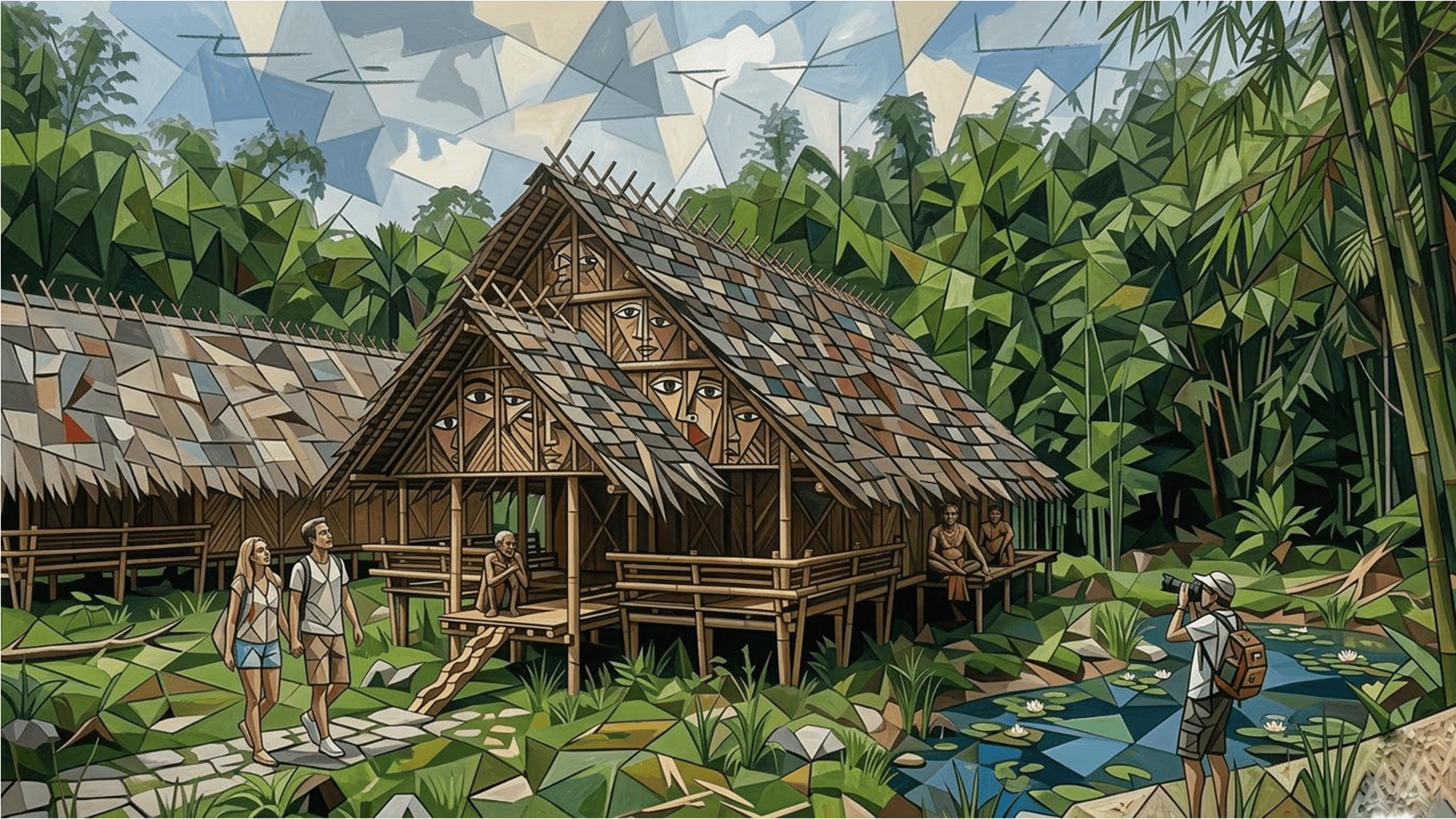 Tropical architecture detail